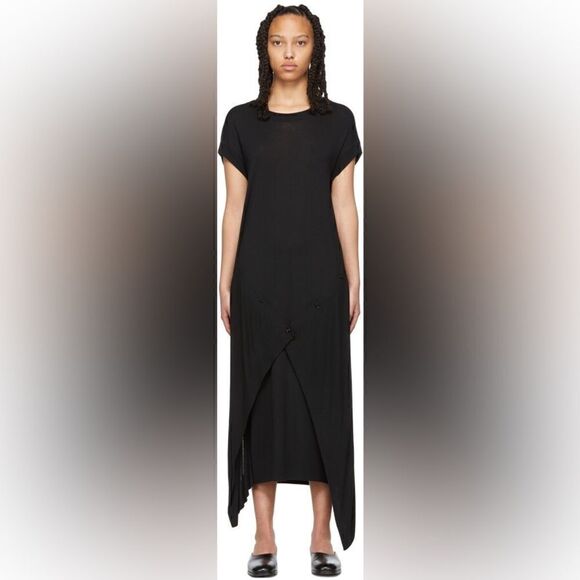 Lemarie NWT Double Layer Skirt Dress in Black Size M - Picture 1 of 15